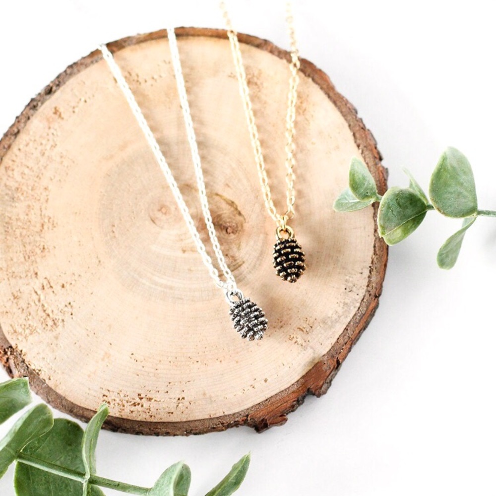 “Fallen Treasure” Pine Cone Fall Minimal Jewelry - Picture 10 of 12